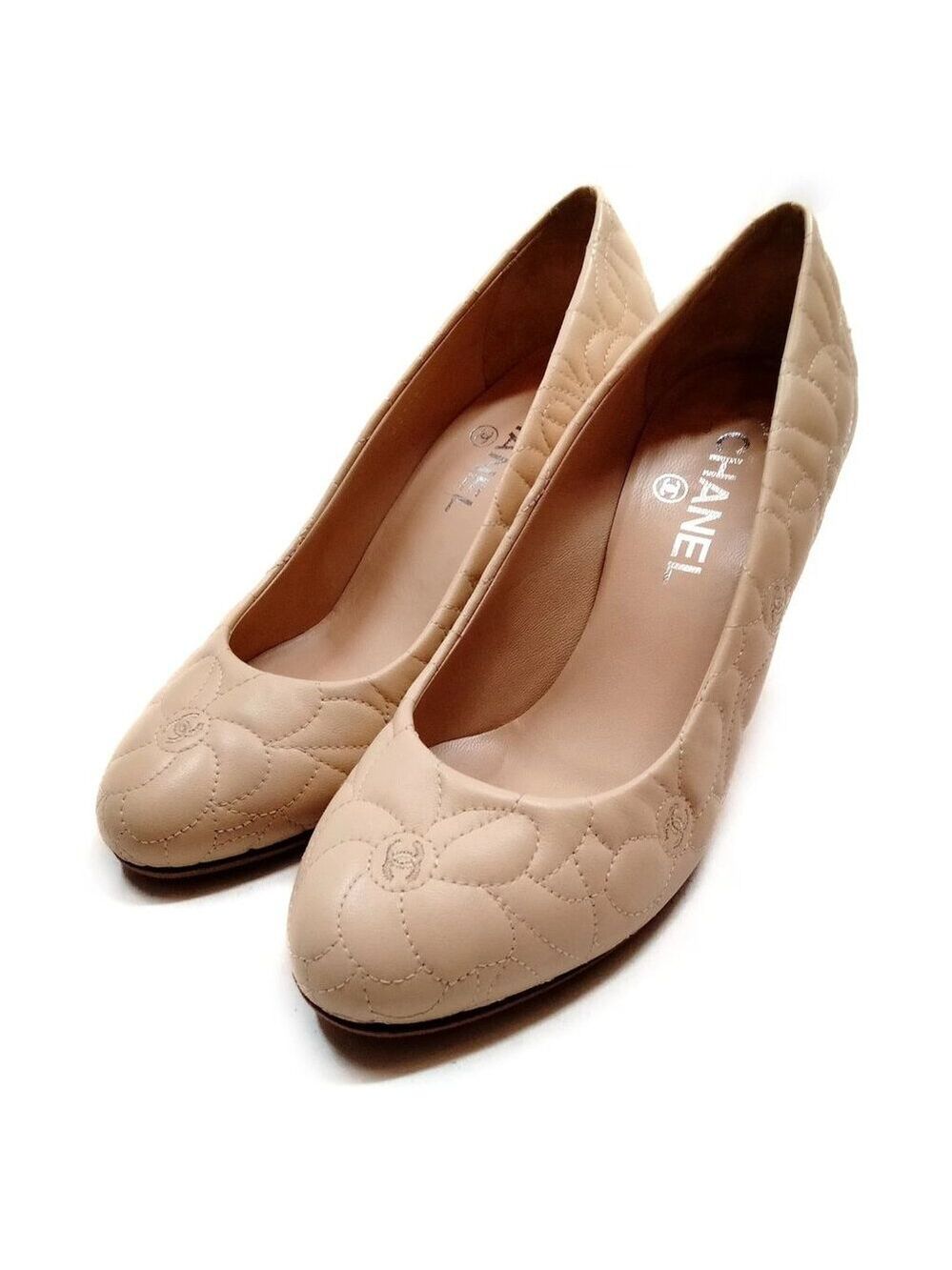Chanel Pumps Women Beiges Leather (calf) 460-082325